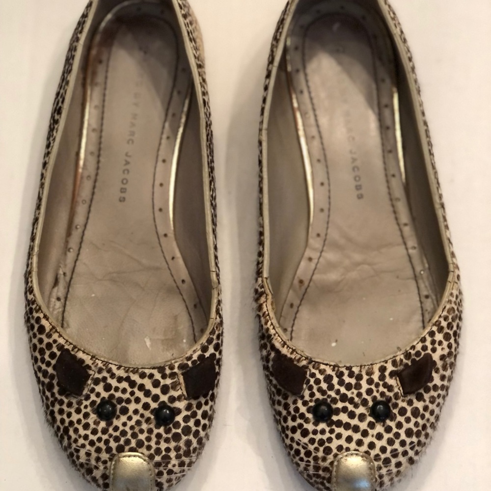 Marc Jacobs Flat Shoe Cat Leopard Animal Size 6 1/2